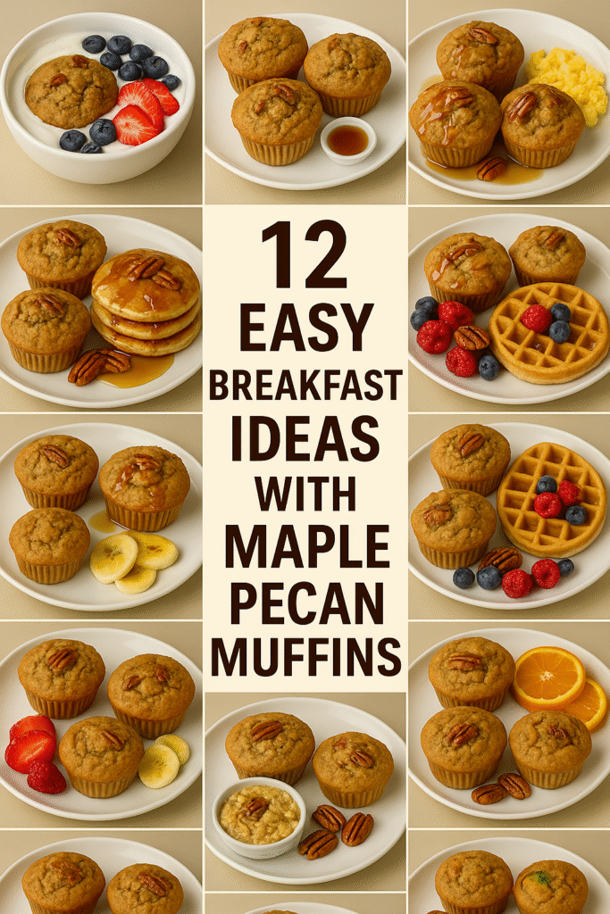 12 Easy Breakfast Ideas with Maple Pecan Muffins