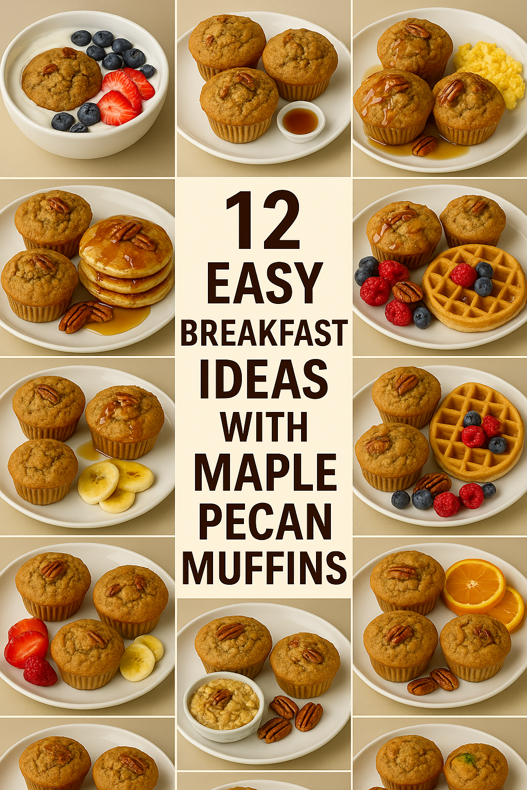 12 Easy Breakfast Ideas with Maple Pecan Muffins