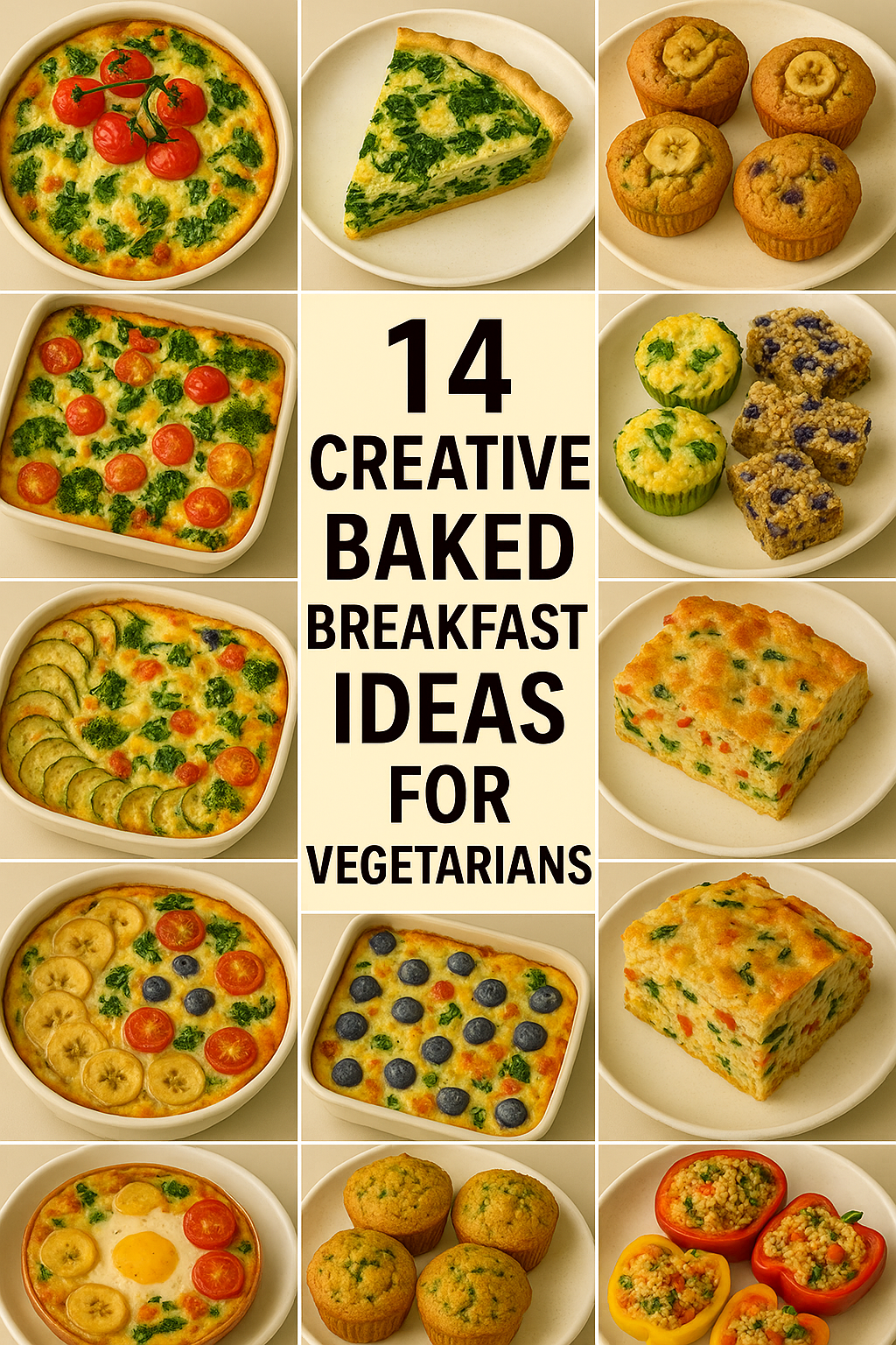 Discover 14 creative baked breakfast ideas for vegetarians! Delicious, easy, and healthy recipes that bring color, flavor, and warmth to your mornings.