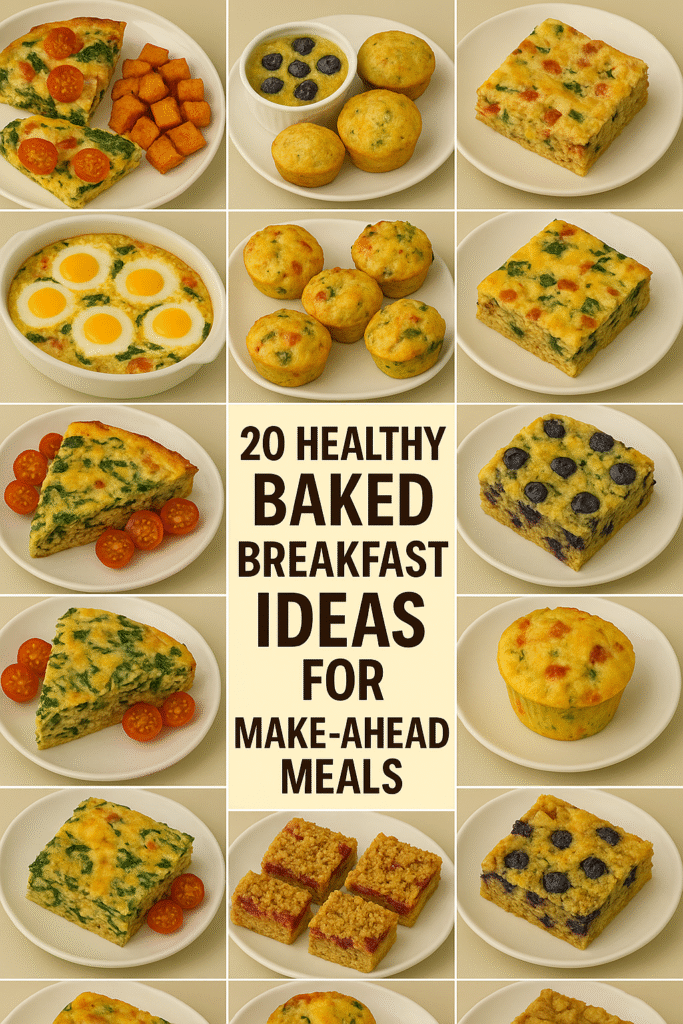 20 Healthy Baked Breakfast Ideas for Make-Ahead Meals to Enjoy All Week