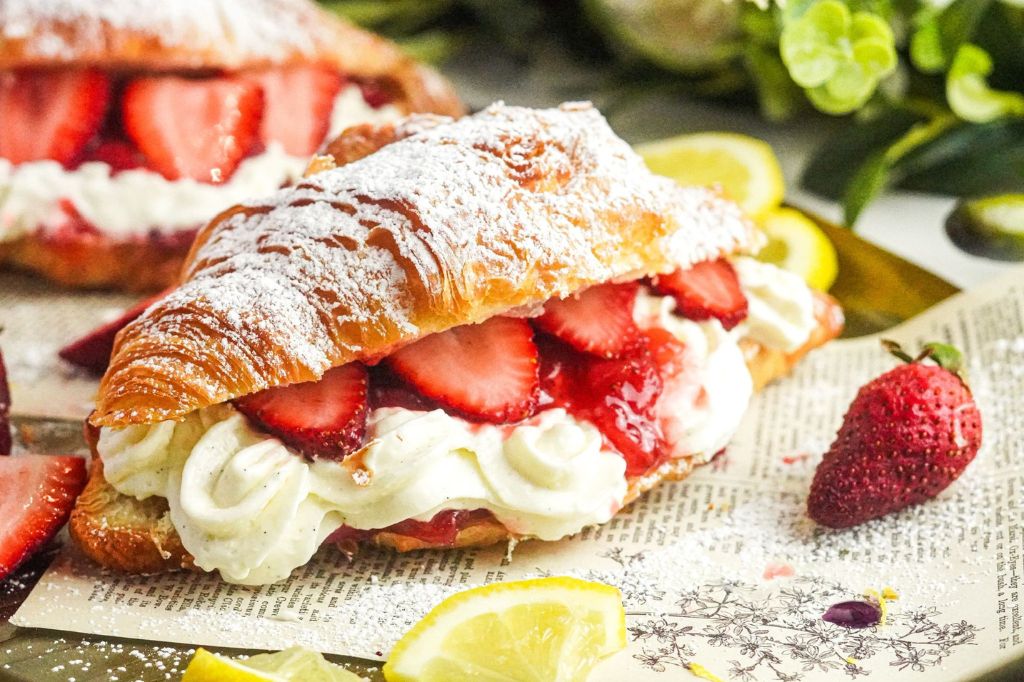 Classic Strawberry Cream Croissant