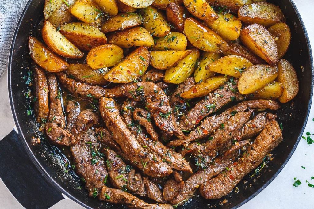 Classic Garlic Butter Steak and Potatoes